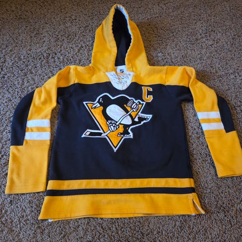 Pittsburgh Penguins Sydney Crosby 87 C Youth Medium (10-12) NHL Hoodie. Stiched logo