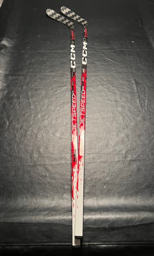 (2 Pack) Senior CCM JetSpeed FT9 Pro Left Hand Hockey Stick P28 75 Flex Pro Stock (New)