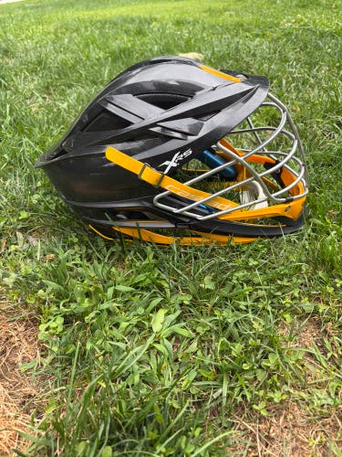 Cascade XRS Helmet - Black and Yellow with Chrome Facemask ($350 Retail)