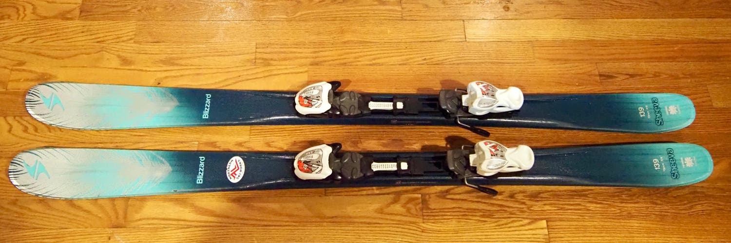 Women's All Mountain 139 cm Blizzard Sheeva Skis With Bindings (Used)