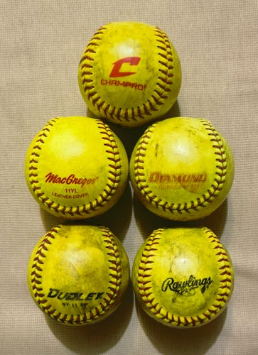 Softball 5 pack 11" (Used)