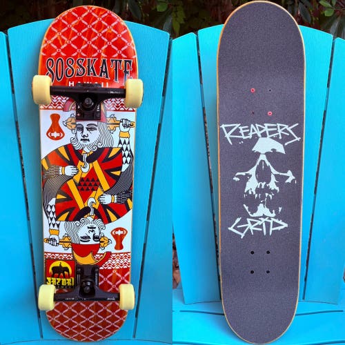 808 Hawaiian Skateboard Shop Team Complete Skateboard 8.25” Thunder 149 Trucks
