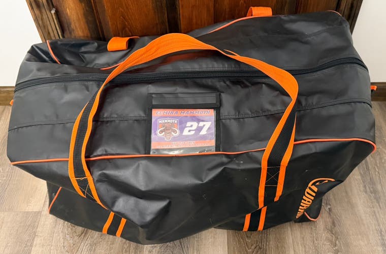 FPHL ELMIRA MAMMOTH WARRIOR HOCKEY BAG BLACK & ORANGE # 27