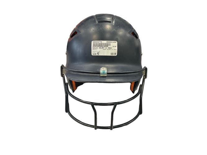 Used Schutt HELMET W/ MASK Batting Helmet w/Mask Black MD 11859-S000032776