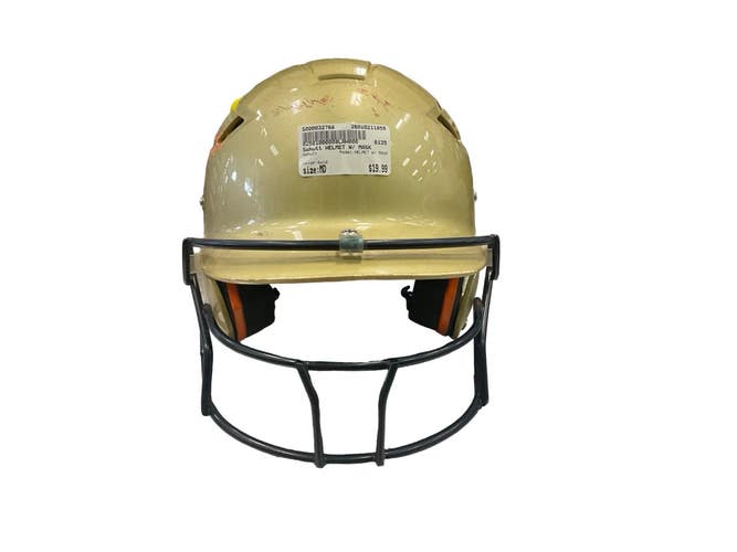 Used Schutt HELMET W/ MASK Batting Helmet w/Mask Gold MD 11859-S000032768