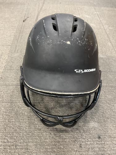 Used BoomBah BATTING HELMET W/ MASK Batting Helmet w/Mask Black XS/S 11614-S000241674