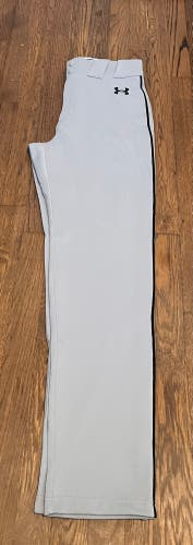 Gray w Black stripe Men's Medium Adult Under Armour Game Pants (New)