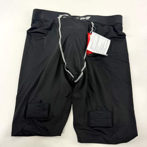 New Black CCM Mens Base Camp Jock Short with Velcro | Senior XXL | #191520519452