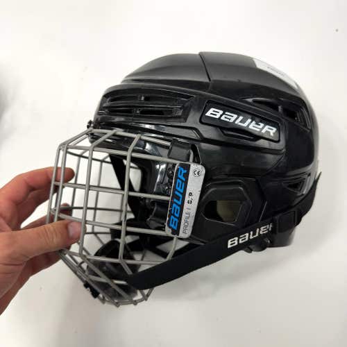 Used Black Bauer IMS 5.0 Helmet with Cage | Senior Small | AB924