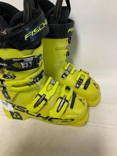 Used Fischer RC4 PODIUM Womens DH Ski Boot Yellow 265 MP - M08.5 - W09.5 11823-S000041122