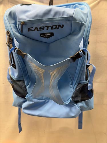 Used Easton GHOST PLAYER BACKPACK BB/SB Player Carry Bag Carolina Blue 11490-S000276342