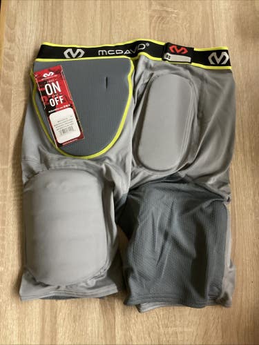 McDavid Compression ADULT Rival INTG Girdle Hard-Shell Thigh Guard Gray Yellow