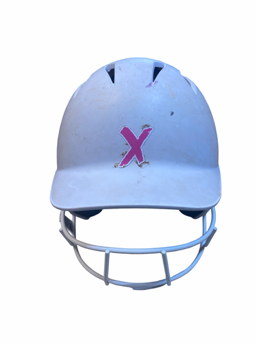 Used Champro WHITE Batting Helmet w/Mask White LG 11706-S000384634