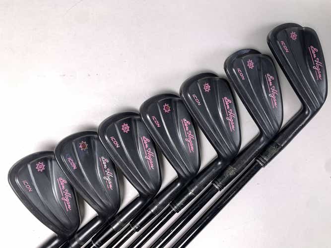 Ben Hogan Icon Black Iron Set 4-PW Extra Stiff Steel Mens RH Midsize Grips