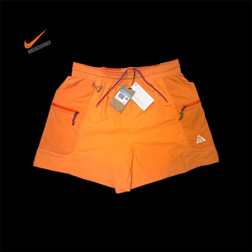 Orange Medium Women's Nike Shorts (New) Nike ACG Death Bloom High Rise Utility Cargo Shorts HV6387