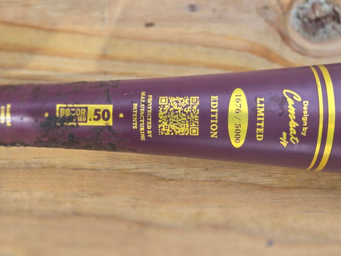 2025 Combat MFG Spec A1 Alloy BBCOR Certified Bat (-3) 29 oz 32" (Used)