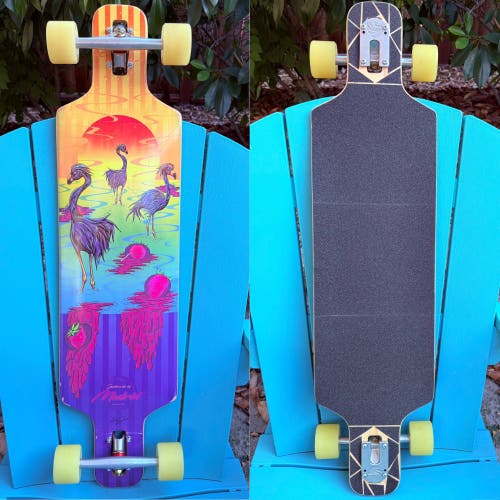 Madrid Skateboards - “Flamingos” Drop-through Complete Longboard Skateboard 39”
