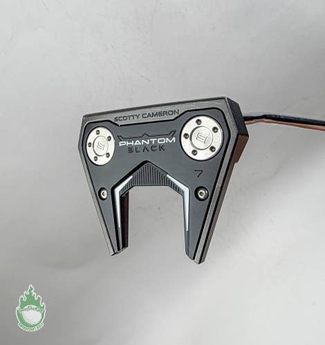Used Custom Scotty Cameron Phantom Black 7 Mallet 34" Putter Steel Golf Club