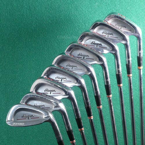 VINTAGE Ben Hogan Edge Forged 2-EW Iron Set Factory Apex 4 Steel Stiff *READ*