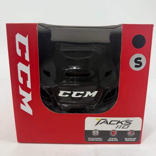 New Black CCM Tacks 110 Helmet | Small