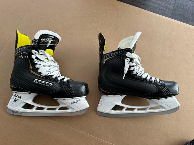 Black 2018 Bauer Supreme S27 Hockey Skates Regular Width 7.5 (Used)