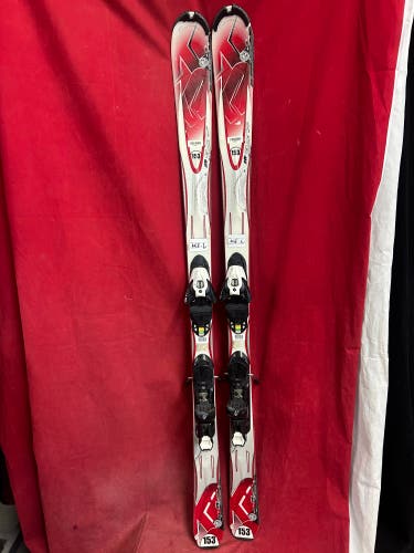 K2 AMP Strike 153cm all mountain skis, Salomon Z10 binding range: 260-384mm, 70waist, R13
