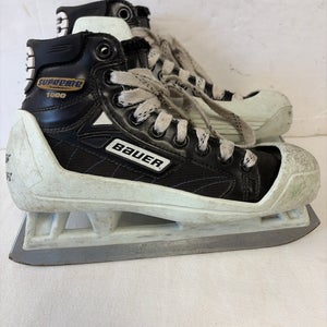 Bauer Supreme 1000 Hockey Goalie Skates Regular Width Size 2 (Used)