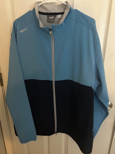Navy Blue and Light Blue Men's XL Puma Golf Jacket (New)
