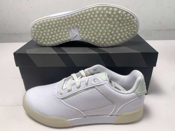 Adidas W Retrocross Waterproof Golf Shoes White Women's SZ 8 (IE8291) NIB