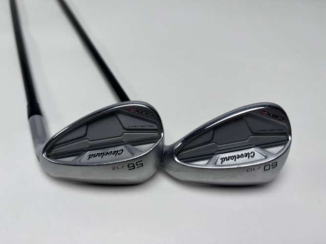 Cleveland CBX 2 Wedge Set 56* 12 60* 10 Fujikura Vista Pro R2 Senior Graphite RH