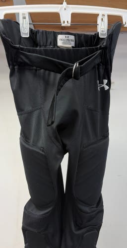 Black Unisex XL Youth Under Armour Game Pants (Used)