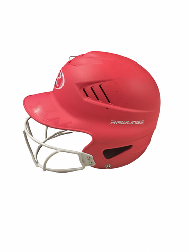 Used Rawlings PINK HELMET 6 1/2-7 1/2 Batting Helmet w/Mask Pink One Size 11834-S000055312