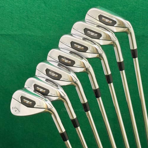 Callaway Rogue ST Pro 4-PW Iron Set Project X Rifle 105G 6.0 Tour Flighted Stiff