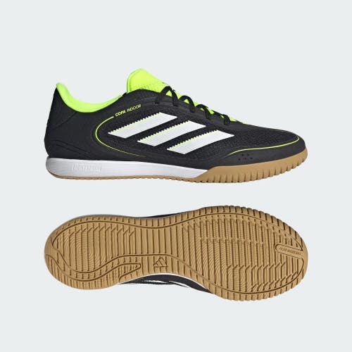 Adidas Copa Indoor Court League Core Black / Cloud White / Lucid Lemon Mens 10.5