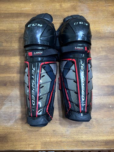 Senior CCM JetSpeed FT1 14" Shin Pads (Used)