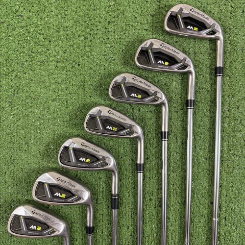 Taylormade M2 2017 Iron Set 4-PW Reax Steel Stiff Flex +1.5 Long