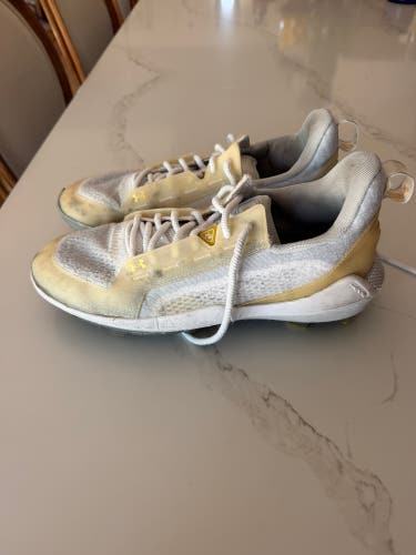 Under Armour Harper 6 Turf Cleats White Baseball Shoes Mens 10.5 Used
