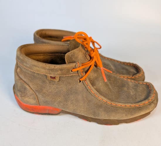 Twisted X Kids' Size: 4M Bomber and Orange Chukka Driving Moccasins YDM0006 Shoe
