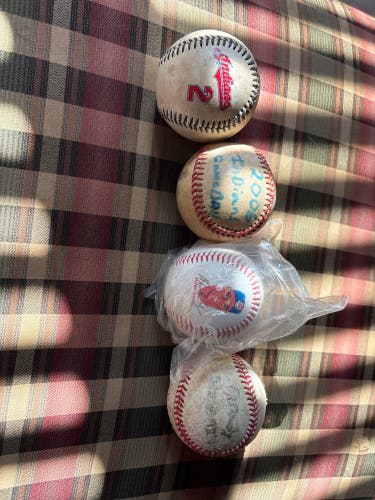 Assortment of Four Cleveland Baseballs