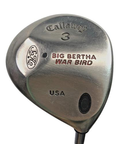 Callaway Big Bertha War Bird 3 Wood 15* RH RCH 90 Stiff Graphite 42.5" New Grip