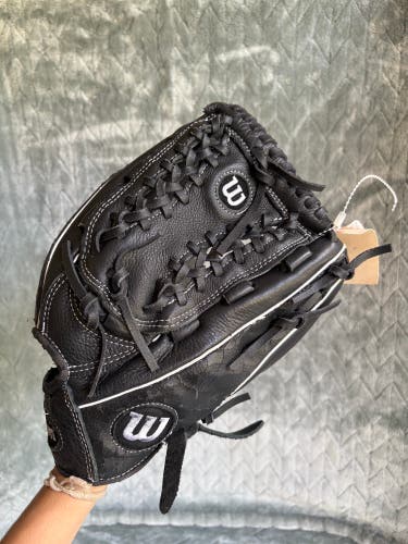 Black Wilson Ultra RH Outfield Baseball Glove 13" (Used)