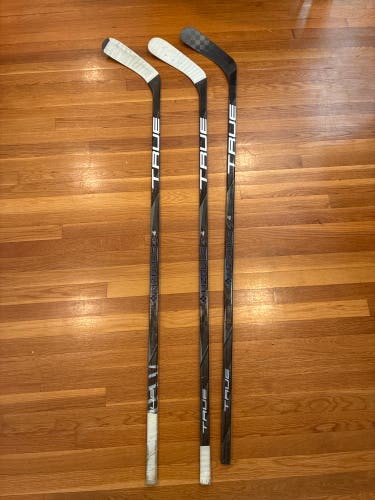 3 pack barely cut Senior True HZRDUS 9x4 Left Hand Hockey Stick T92 75 Flex (Used)