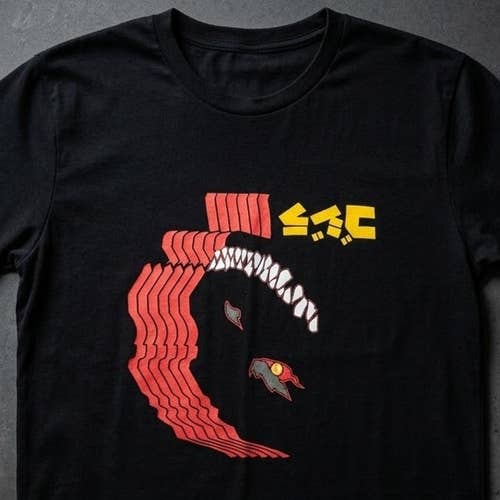 Cyberpunk Anime Glitch Art Graphic T-Shirt Black Red Japanese Streetwear