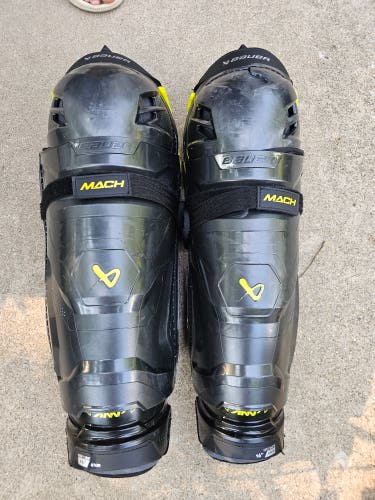 Senior Bauer Supreme Mach 16" Shin Pads (Used)