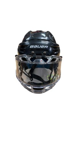 Bauer RE-AKT 65 Hockey Helmet with CCM Visor - Black - Small