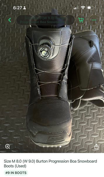 Unisex Size M 8.0 (W 9.0) Burton Progression BOA Snowboard Boots