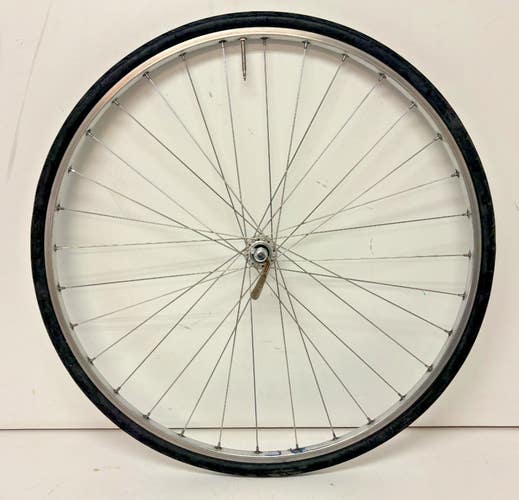 Wolber GTA 32-Spoke Silver Aluminum 700C Front Wheel Joytech Hub & Tire GREAT
