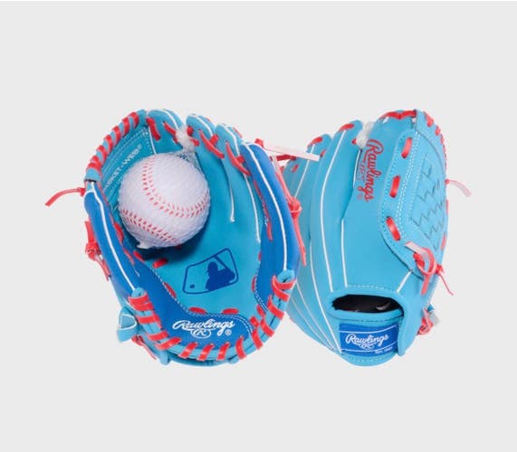 New PLAYER SERIES 9IN RHT COLUMBIA BLUE BALL AND GLOVE BASEBALL 11834-RAWR00750290