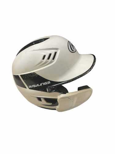 Used Rawlings 6 3/8- 7 1/8 HELMET Batting Helmet No Mask White One Size 11834-S000055118