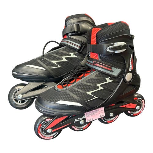 Used INLINE SKATES Senior Rec Fitness Skates Black Senior 10 11450-S000522224